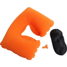 تصویر بالش بادی مدل travel selection به همراه چشم بند travel selection