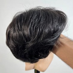 تصویر کلاه گیس مردانه زنانه حالت پذیر کوتاه 