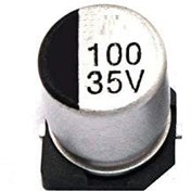 تصویر خازن SMD الکترولیت 100 میکروفاراد 35 ولت 100uF /35V 