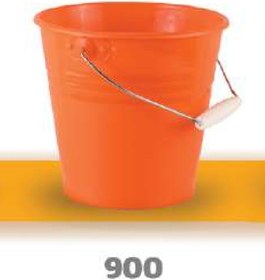 تصویر گلدان پلاستیکی سطل۹۰۰طرح فلز۴۸عددی 