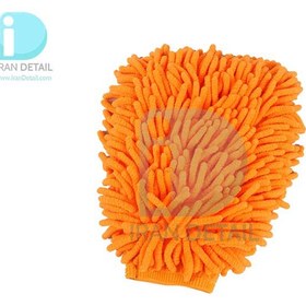 تصویر دستكش شستشو مايكروفايبر مخصوص خودرو نارنجی مدل Microfiber Wash Mitt 