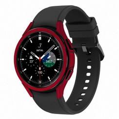 تصویر برچسب ماهوت طرح Matte-Warm-Red مناسب برای ساعت هوشمند سامسونگ Watch4 Classic 42mm 