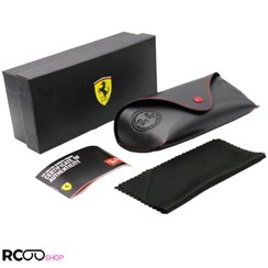 تصویر پک اورجینال عینک برند فراری و ریبن تمام تجهیزات مدل 992507 Ferrari RAY-BAN