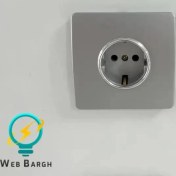 تصویر پریز برق ارت دار مدل کریستال آسیا الکتریک 