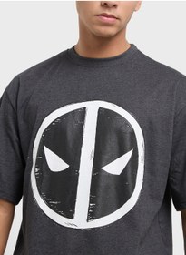 تصویر تیشرت مردانه یقه گرد سایز بزرگ برند marvel Mens Over Size Crew Neck