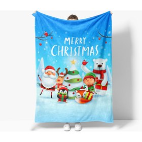 تصویر پتو تلویزیونی با طرح سال نو و کریسمس ارایس هوم برند eray home Erays Home New Year & Christmas Patterned Polar TV Blanket