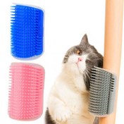 تصویر برس ماساژور گربه با قابلیت اتصال به دیوار و پایه صندلی Cat Massage Brush With The Ability To Attach Wall