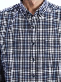 تصویر Regular Fit Uzun Kollu Ekose Erkek Gömlek 