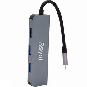 تصویر هاب Type-C به USB 3.0 رویال 