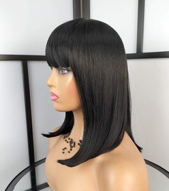 تصویر کلاه‌گیس مصری مشکی طبیعی 