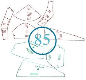 تصویر الگوی سوتین سایز 85 