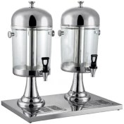 تصویر دیسپنسر شربت دو مخزن استیل VICTOR 