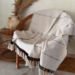 تصویر شال مبل دستدوز طرح ریشه 