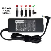 تصویر شارژر لپ تاپ اچ پی 90W سوکت ریز (HP 19.5V, 4.62A) 