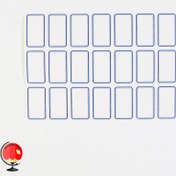 تصویر برچسب اسم ساده دور آبی 3.3×2 