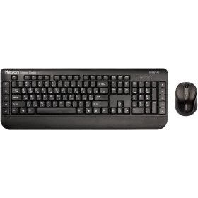 تصویر کیبورد و ماوس بی سیم هترون مدل HKCW140 با حروف فارسی Hatron HKCW140 Wireless Keyboard And Mouse With Persian Letters