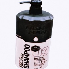 تصویر شامپو فری سلفات برندnish man۱۲۵۰ml( عمده۳۰ در صد تخفیف) 