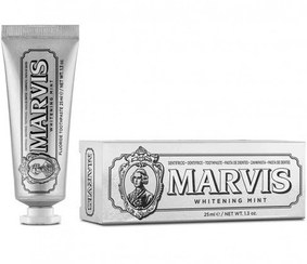 تصویر خمیر دندان سفید کننده مارویس حجم 25 میلی لیتر Marvis toothpaste Whitening Mint 25ml