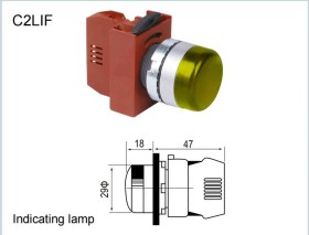 تصویر چراغ سیگنال قطر 22mm 