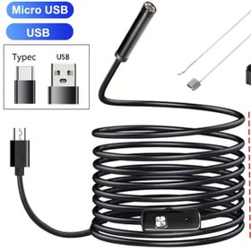 تصویر دوربین آندوسکوپی اندروید با کابل سخت و نرم 