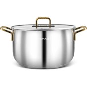 تصویر قابلمه استیل القایی کاراجا macka طلایی 24 سانتی 