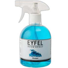 تصویر اسپری خوشبو کننده هوا ایفل مدل Ocean اقیانوس حجم 500 میل Eyfel Room Spray.Ocean