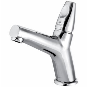 تصویر شیر روشویی شیبه مدل ماهور - مشکی طلایی Shibeh Pillar Mixer Faucet Mahor Model