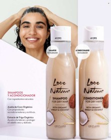 تصویر شامپو نارگیل و جو لاونیچر مخصوص موهای خشک آسیب دیده ۲۵۰میل LOVE NATURE Shampoo For Dry Hair with Organic Wheat & Coconut 41292