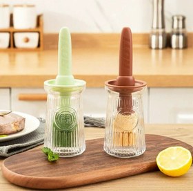 تصویر ظرف روغن براش دار بلند Oil container