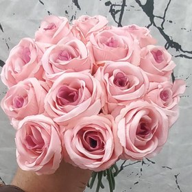 تصویر گل مصنوعی مدل دسته رز توپی 14 شاخه Rose14 