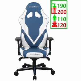 تصویر صندلی گیمینگ دی ایکس ریسر Gladiator OH/D8200/BW DXRacer Gladiator OH/D8200/BW Blue and White Modular Gaming Chair