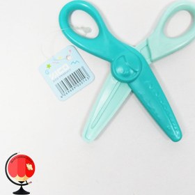 تصویر قیچی کاردستی کودک رنگ سبز 