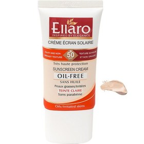 تصویر ضد آفتاب کرم پودری انواع پوست SPF 25 الارو بژ روشن ضد آفتاب صورت مدل Ellaro Sunscreen Cream SPF 25 All Skins 40ml Light Beige مناسب برای انواع پوست SPF 25 حجم ۴۰ میلی لیتر بژ روشن