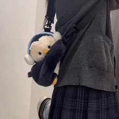 تصویر کیف عروسکی مدل پنگوئن مشکی 