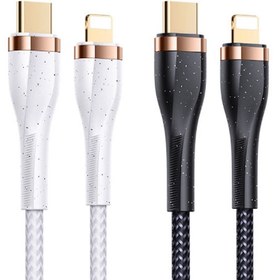 تصویر کابل شارژ و انتقال داده سریع تایپ سی به لایتنینگ یوسامز Usams US-SJ489 U64 Type-C To Lightning 20W PD Fast Cable 1.2m 