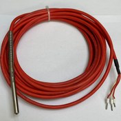 تصویر سنسور pt100 اقتصادی سیمی غلاف دار قطر 6 میل با کابل سیلیکون بدون رزوه (رنج دما 50- تا 200+) | تمپ سیس 