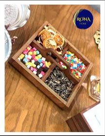 تصویر مزه خوری 4 خانه چوبی 