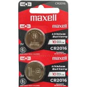 تصویر باتری سکه ای مکسل مدل CR2016 بسته دو عددی 