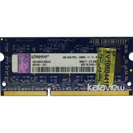 خرید و قیمت رم لپ تاپ کینگستون 4GB مدل DDR3L باس 1600MHZ/12800 چین ...