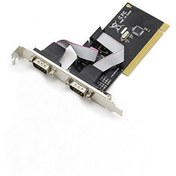 تصویر کارت سریال rs232 اسلات PCI دو پورت (BLACK) 