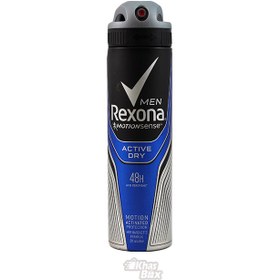 تصویر اسپری ضد تعریق مردانه رکسونا مدل Active Dry حجم 150 میلی لیتر ا Rexona Active Dry Spray Deodoran 150ml Rexona Active Dry Spray Deodoran 150ml