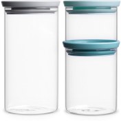 تصویر ست بانکه حبوبات 3پارچه برابانتیا(brabantia) مدل Stackble Glass Jar 