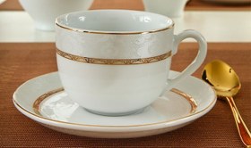 تصویر سرویس چینی زرین 6 نفره چای خوری هدیه طلایی (12 پارچه) ا Zarin Iran ItaliaF Gift Gold 12 Pieces Porcelain Tea Set Zarin Iran ItaliaF Gift Gold 12 Pieces Porcelain Tea Set