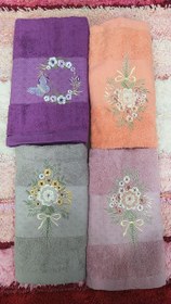 تصویر حوله صورت گل برجسته 