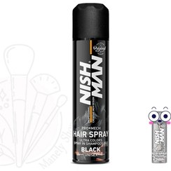 تصویر اسپری رنگ مو نیشمن (اصل) مشکی NISHMAN Color Hair Spray Black 