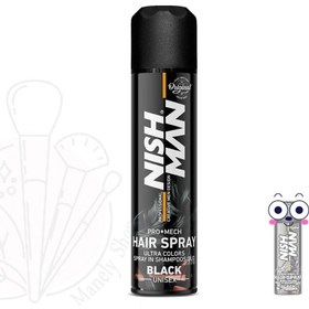 تصویر اسپری رنگ مو نیشمن (اصل) مشکی NISHMAN Color Hair Spray Black 