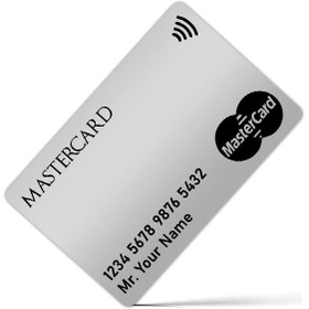 تصویر کارت بانکی فلزی طرح MasterCard کد 132 