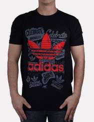 تصویر تیشرت طرح دار مشکی طرح آدیداس 