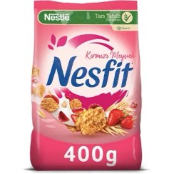 تصویر کورن فلکس نستله نسفیت طعم توت فرنگی وزن ۴۰۰ گرم 