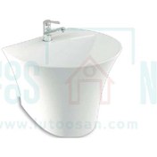 تصویر روشویی نیم پایه چینی بهداشتی گلسار مدل رومنس 